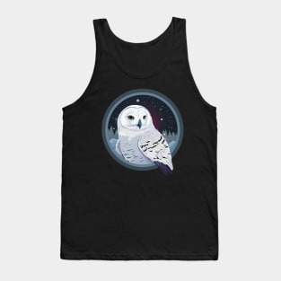 Winter Nights Snowy Owl Tank Top